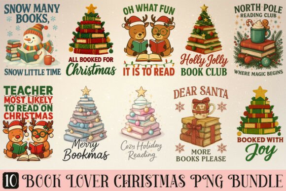 Book Lover Christmas PNG Bundle Review