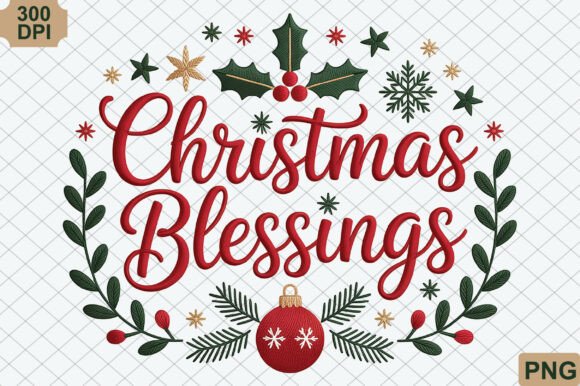 Christmas Blessings PNG: Editorial Illustrations