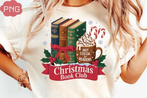Christmas Book Club Quotes Png Designs & Illustrations