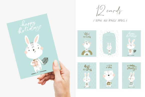 Christmas Card Printable: Illustrations for Branding