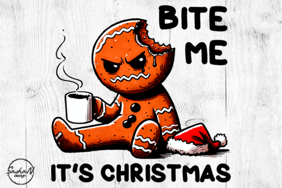 Christmas Gingerbread Sarcastic Quotes Illustrations