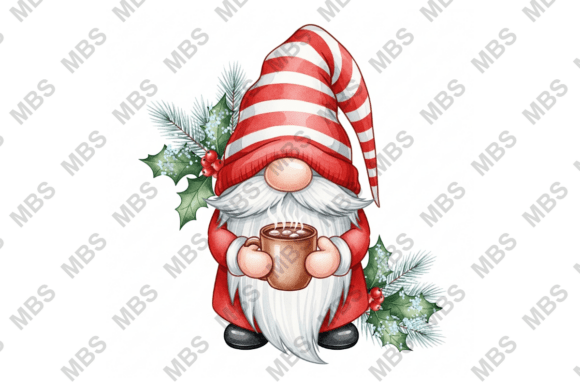 Christmas Gnome with Hot Chocolate Illustrations Review