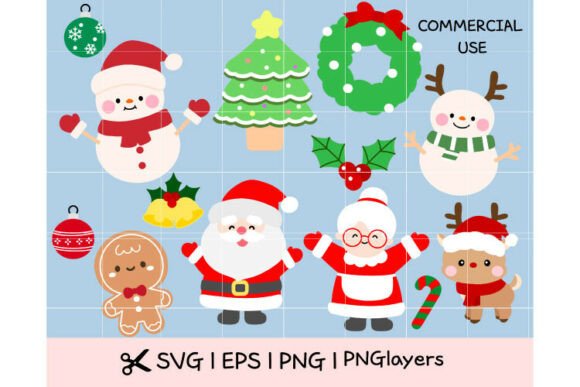 Christmas SVG Bundle: Festive Illustrations