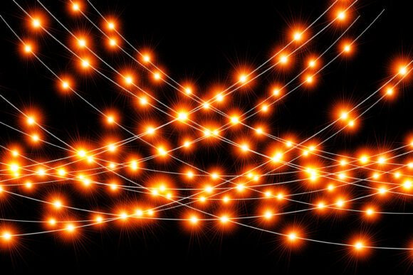 Fairy Light 3D. Led Christmas Garland Illustrations