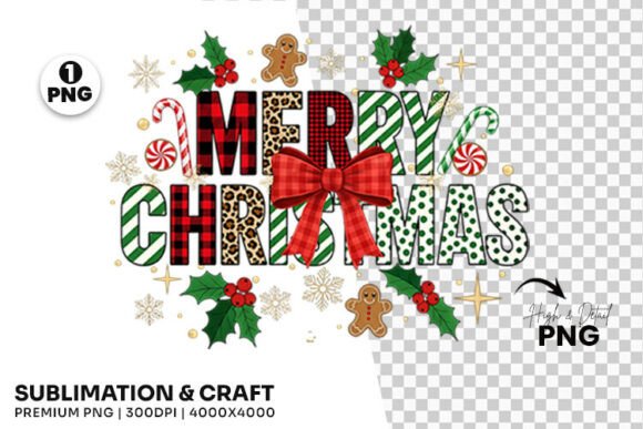 Gingerbread Christmas Sublimation PNG De Illustrations