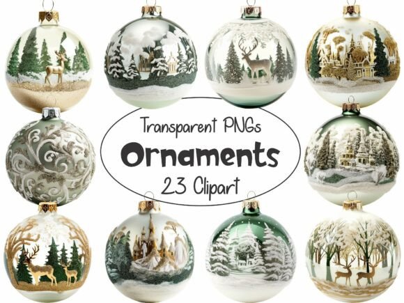 Glass Christmas Ornaments Green Gold Review