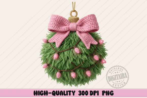 Green Fur Yarn Ornament PNG: Illustrations Review