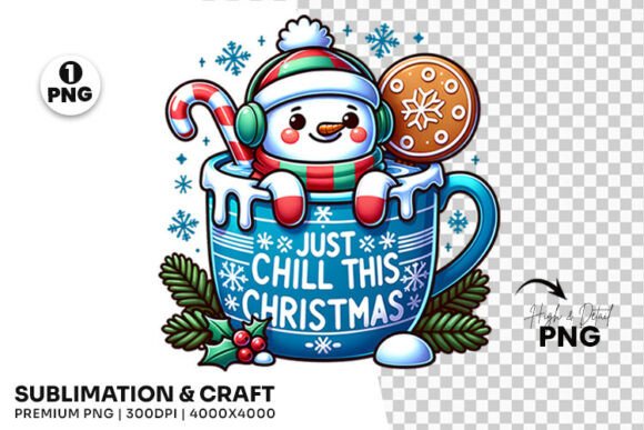 Just Chill Christmas Snowman PNG Design Review