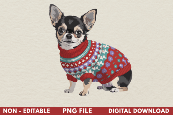 Quirky Christmas Dog Clipart & Illustrations