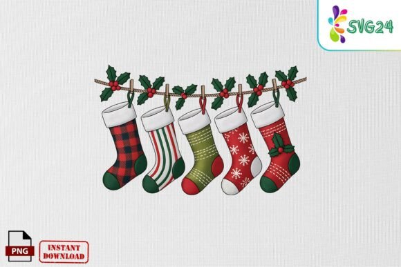 Review: Christmas Stockings Garland Embroidery P Illustrations