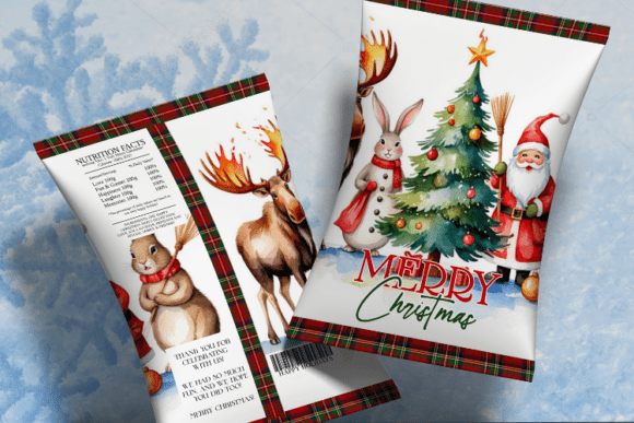 Reviewing Christmas Chip Bag Wrapper Illustrations