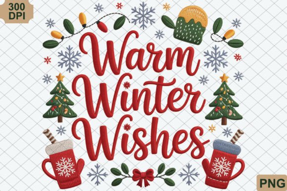Warm Winter Wishes PNG: Festive Illustrations