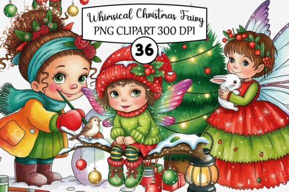Whimsical Christmas Fairy Clipart PNG: Brand Review